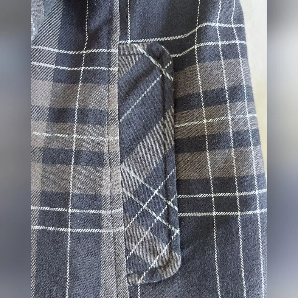 Woman's Black & Gray Plaid Trench Coat with Belt - Picture 6 of 11